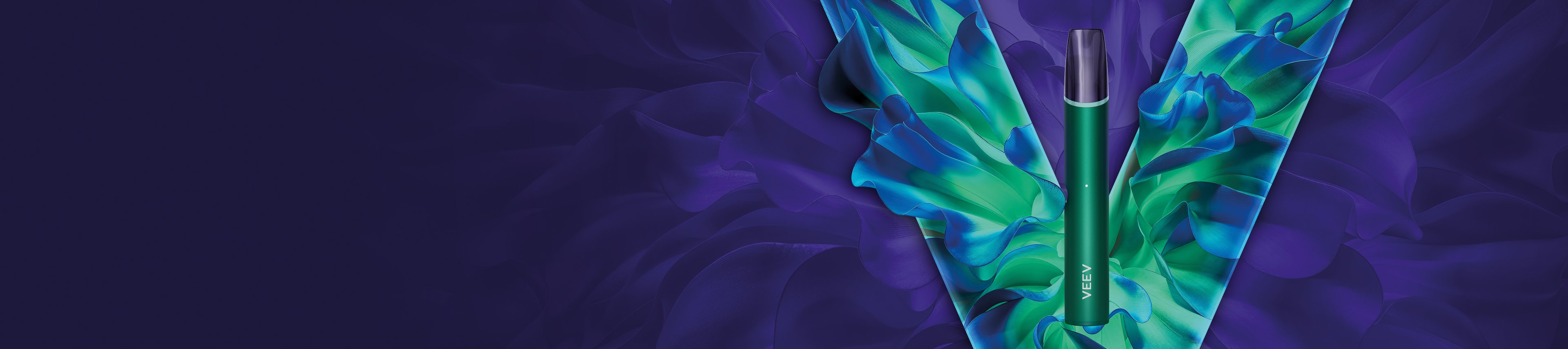 VEEV NOW ULTRA 2 mL device on blue background